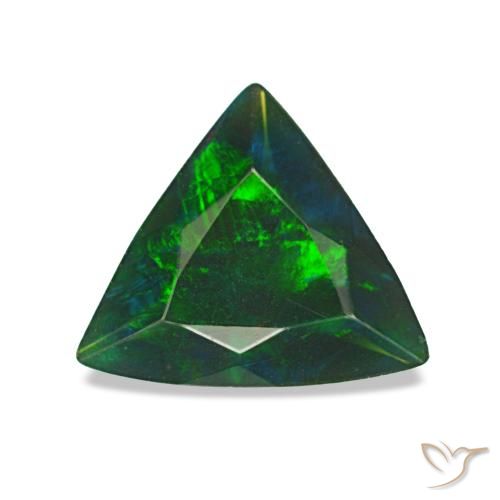 0,61 ctw natürlicher mehrfarbiger Schwarzer Opal, Trillion, Lichtundurchlässig