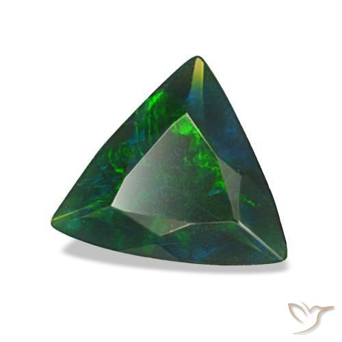 0,61 ctw natürlicher mehrfarbiger Schwarzer Opal, Trillion, Lichtundurchlässig