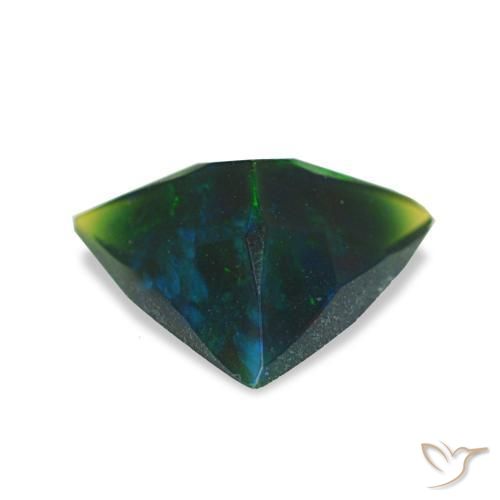 0,61 ctw natürlicher mehrfarbiger Schwarzer Opal, Trillion, Lichtundurchlässig
