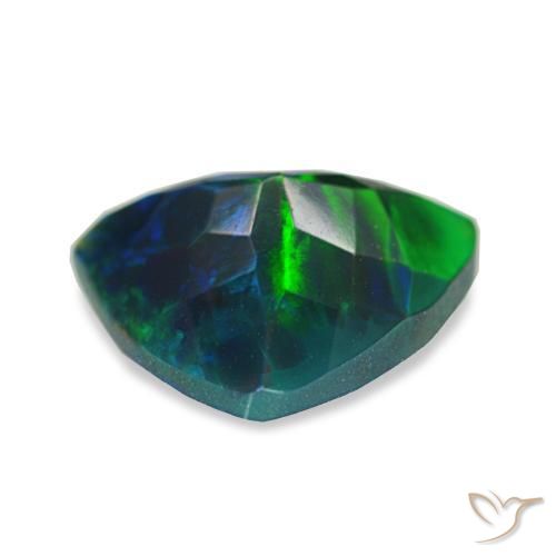 1,18 ctw natürlicher mehrfarbiger Schwarzer Opal, Trillion, Lichtundurchlässig