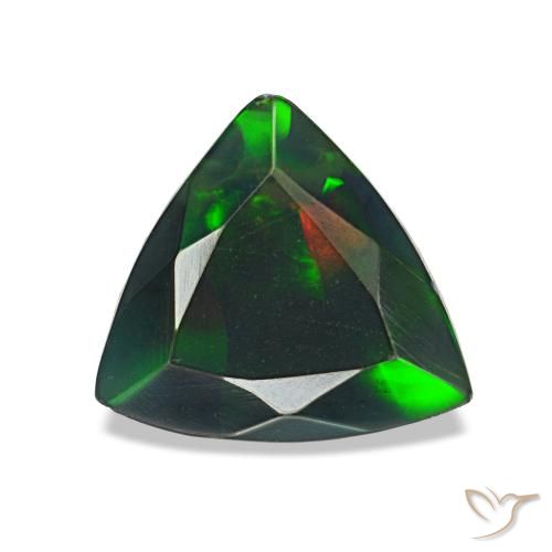 1,07 ctw natürlicher mehrfarbiger Schwarzer Opal, Trillion, Lichtundurchlässig
