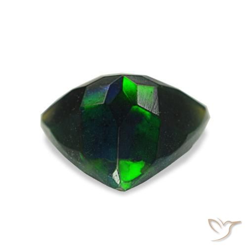 1,07 ctw natürlicher mehrfarbiger Schwarzer Opal, Trillion, Lichtundurchlässig