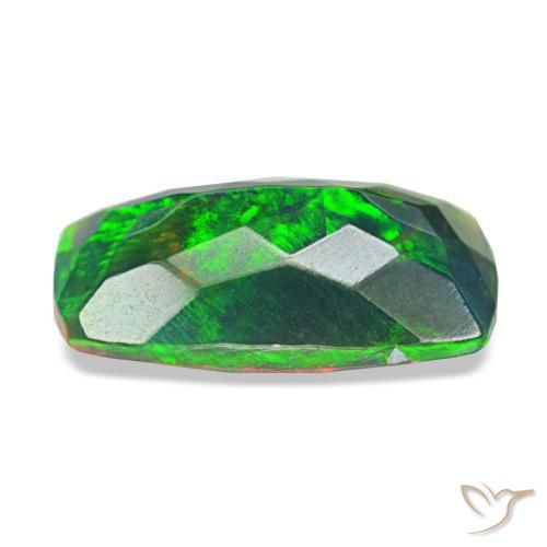 1,31 ctw natürlicher mehrfarbiger Schwarzer Opal, Kissenschliff, Lichtundurchlässig