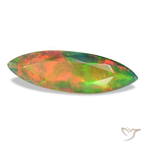 1,79 ctw natürlicher mehrfarbiger Schwarzer Opal, Marquise, Lichtdurchlässig