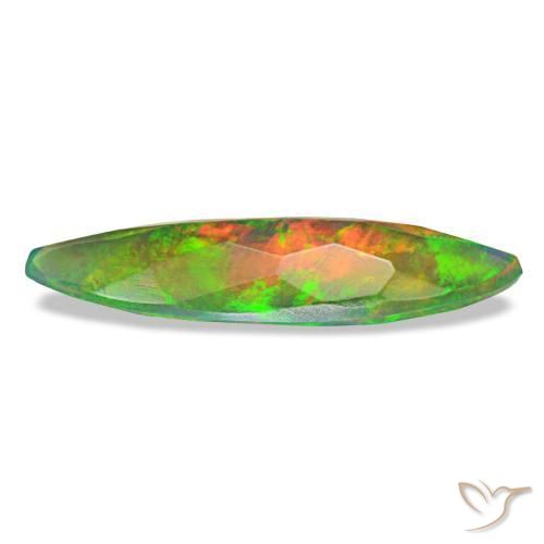 1,79 ctw natürlicher mehrfarbiger Schwarzer Opal, Marquise, Lichtdurchlässig