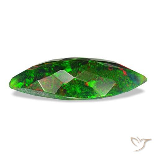 2,22 ctw natürlicher mehrfarbiger Schwarzer Opal, Marquise, Lichtundurchlässig