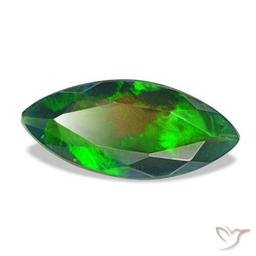 1,86 ctw natürlicher mehrfarbiger Schwarzer Opal, Marquise, Lichtundurchlässig