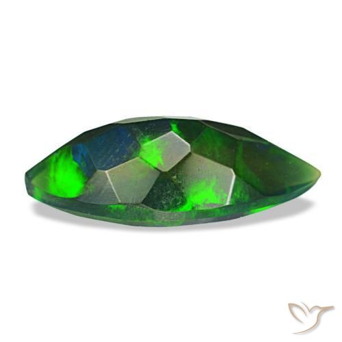 1,86 ctw natürlicher mehrfarbiger Schwarzer Opal, Marquise, Lichtundurchlässig