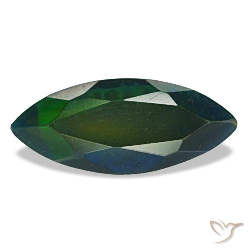 1,77 ctw natürlicher mehrfarbiger Schwarzer Opal, Marquise, Lichtdurchlässig