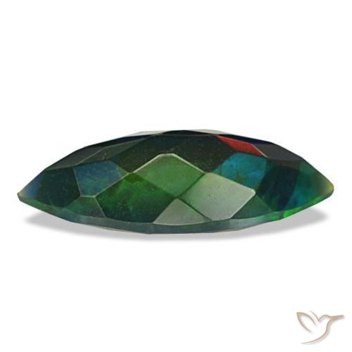 1,77 ctw natürlicher mehrfarbiger Schwarzer Opal, Marquise, Lichtdurchlässig