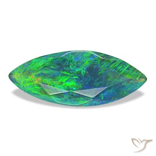 1.12ct Mehrfarbiger Schwarzer Opal, Marquise, Lichtdurchlässig
