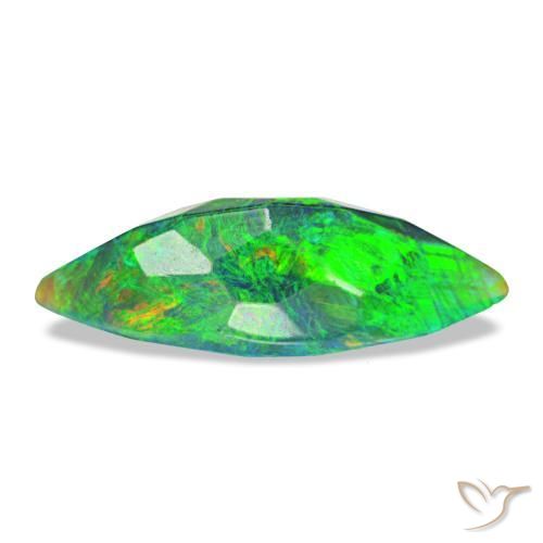 1,12 ctw natürlicher mehrfarbiger Schwarzer Opal, Marquise, Lichtdurchlässig
