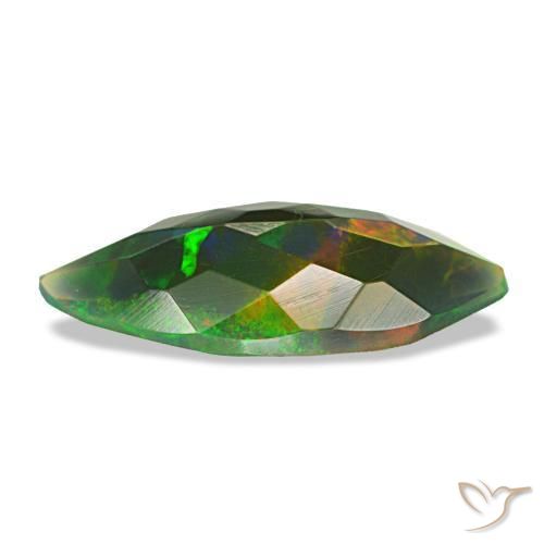 1,49 ctw natürlicher mehrfarbiger Schwarzer Opal, Marquise, Lichtdurchlässig