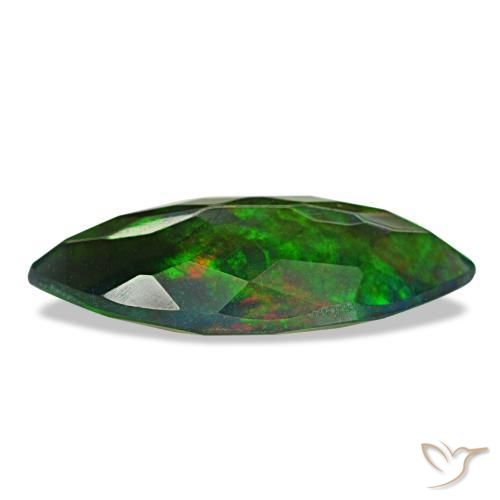 1,87 ctw natürlicher mehrfarbiger Schwarzer Opal, Marquise, Lichtdurchlässig