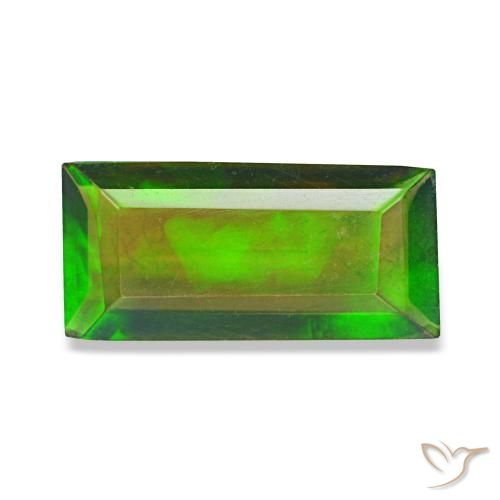 1,33 ctw natürlicher mehrfarbiger Schwarzer Opal, Baguette, Lichtdurchlässig