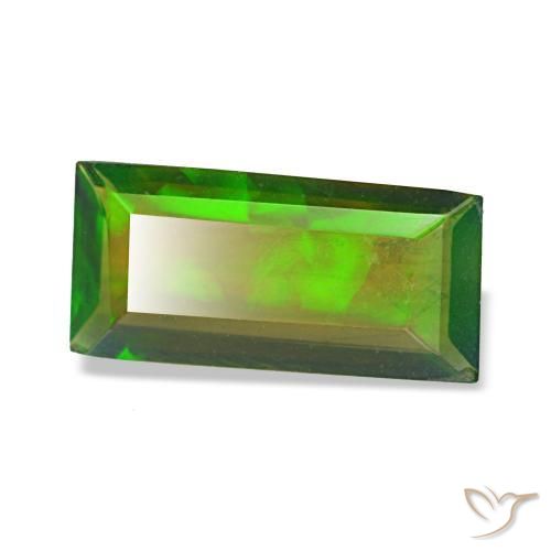 1,33 ctw natürlicher mehrfarbiger Schwarzer Opal, Baguette, Lichtdurchlässig
