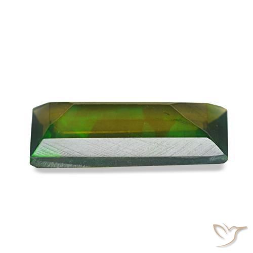 1,33 ctw natürlicher mehrfarbiger Schwarzer Opal, Baguette, Lichtdurchlässig