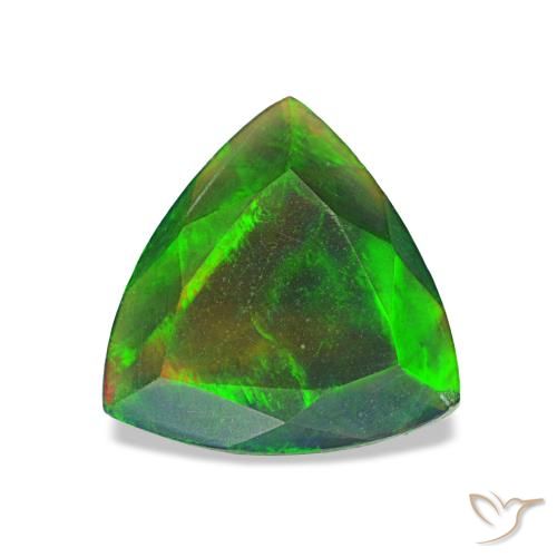 0,54 ctw natürlicher mehrfarbiger Schwarzer Opal, Trillion, Lichtdurchlässig