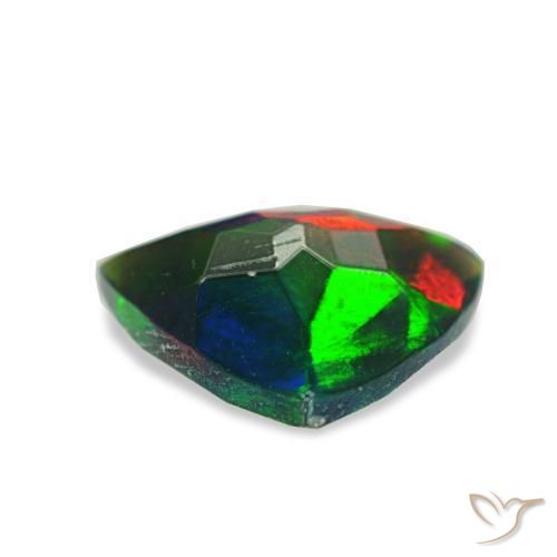 0,54 ctw natürlicher mehrfarbiger Schwarzer Opal, Trillion, Lichtdurchlässig