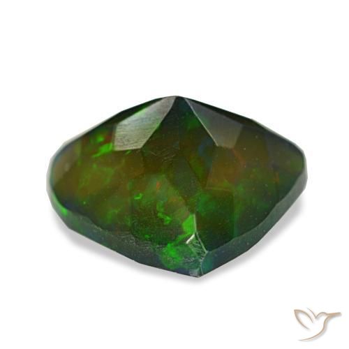 1,90 ctw natürlicher mehrfarbiger Schwarzer Opal, Trillion, Lichtdurchlässig