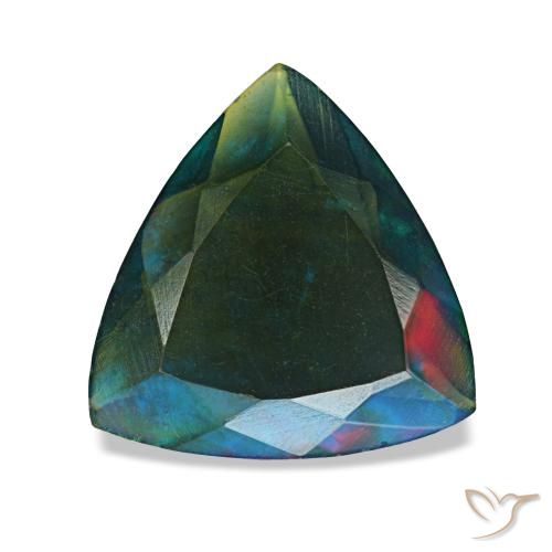 1.56ct Mehrfarbiger Schwarzer Opal, Trillion, Lichtdurchlässig