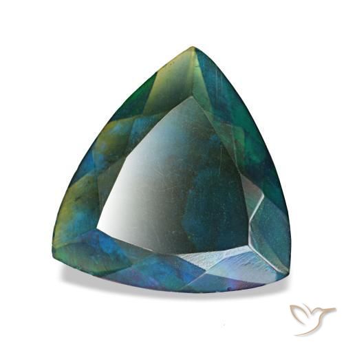 1,56 ctw natürlicher mehrfarbiger Schwarzer Opal, Trillion, Lichtdurchlässig