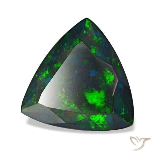 2,11 ctw natürlicher mehrfarbiger Schwarzer Opal, Trillion, Lichtdurchlässig