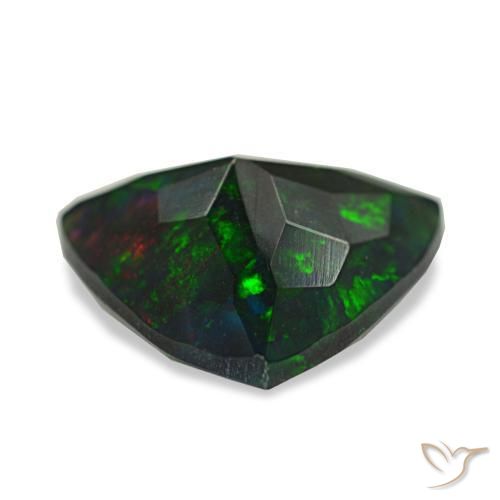 2,11 ctw natürlicher mehrfarbiger Schwarzer Opal, Trillion, Lichtdurchlässig