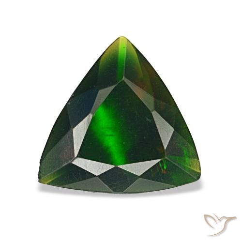 0,85 ctw natürlicher mehrfarbiger Schwarzer Opal, Trillion, Lichtundurchlässig