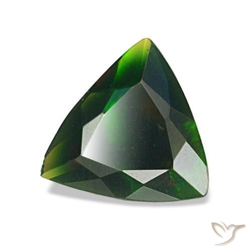 0,85 ctw natürlicher mehrfarbiger Schwarzer Opal, Trillion, Lichtundurchlässig