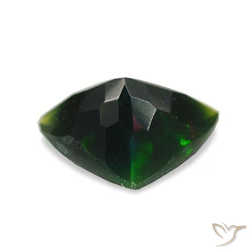 0,85 ctw natürlicher mehrfarbiger Schwarzer Opal, Trillion, Lichtundurchlässig