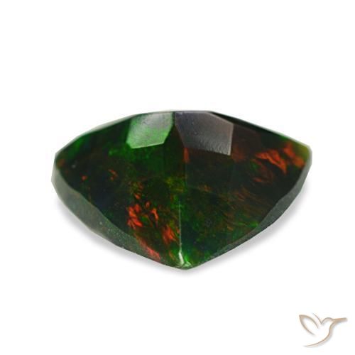 1,19 ctw natürlicher mehrfarbiger Schwarzer Opal, Trillion, Lichtundurchlässig
