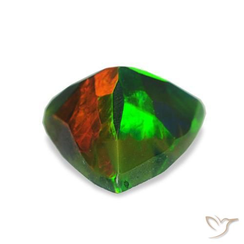 0,85 ctw natürlicher mehrfarbiger Schwarzer Opal, Trillion, Lichtundurchlässig