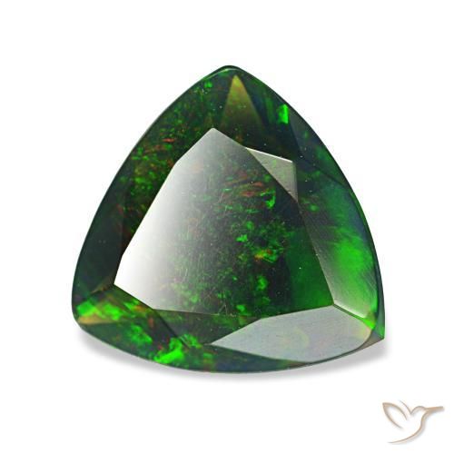 1,38 ctw natürlicher mehrfarbiger Schwarzer Opal, Trillion, Lichtundurchlässig