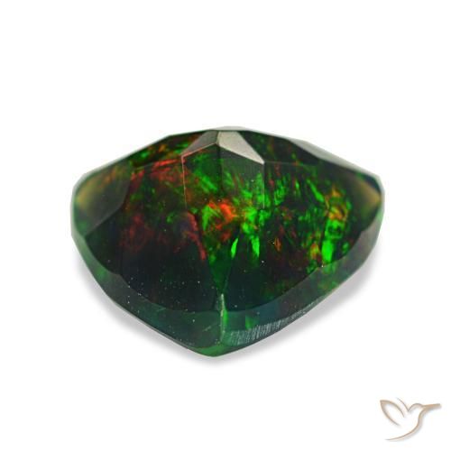 1,38 ctw natürlicher mehrfarbiger Schwarzer Opal, Trillion, Lichtundurchlässig
