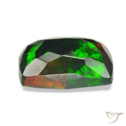 1,72 ctw natürlicher mehrfarbiger Schwarzer Opal, Kissenschliff, Lichtundurchlässig