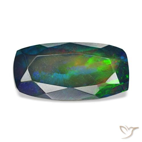 1.84ct Mehrfarbiger Schwarzer Opal, Kissen, Lichtdurchlässig