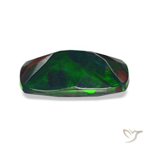 0,94 ctw natürlicher mehrfarbiger Schwarzer Opal, Kissenschliff, Lichtdurchlässig