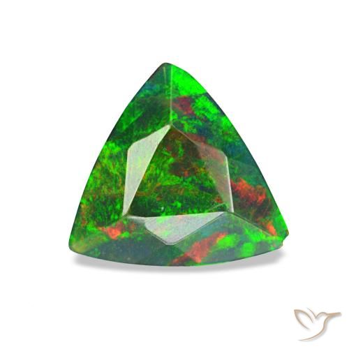 0.59ct Mehrfarbiger Schwarzer Opal, Trillion, Lichtundurchlässig