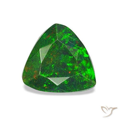 0,68 ctw natürlicher mehrfarbiger Schwarzer Opal, Trillion, Lichtundurchlässig