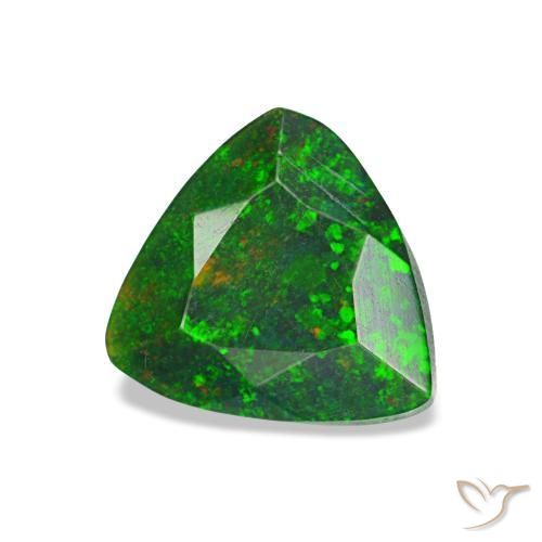0,68 ctw natürlicher mehrfarbiger Schwarzer Opal, Trillion, Lichtundurchlässig