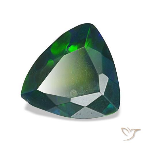 1,61 ctw natürlicher mehrfarbiger Schwarzer Opal, Trillion, Lichtdurchlässig