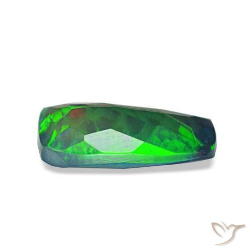 0,93 ctw natürlicher mehrfarbiger Schwarzer Opal, Kissenschliff, Lichtdurchlässig
