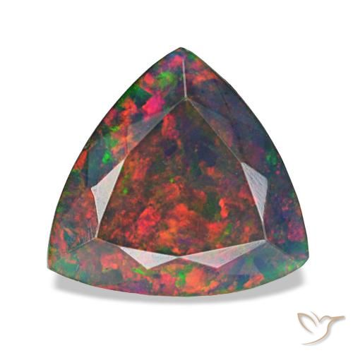 2.72ct Mehrfarbiger Schwarzer Opal, Trillion, Lichtundurchlässig