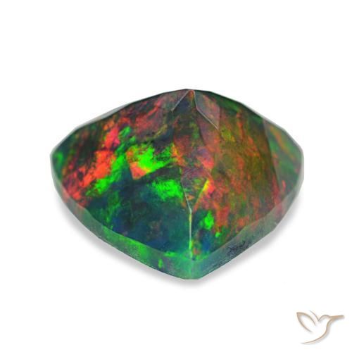 2,72 ctw natürlicher mehrfarbiger Schwarzer Opal, Trillion, Lichtundurchlässig
