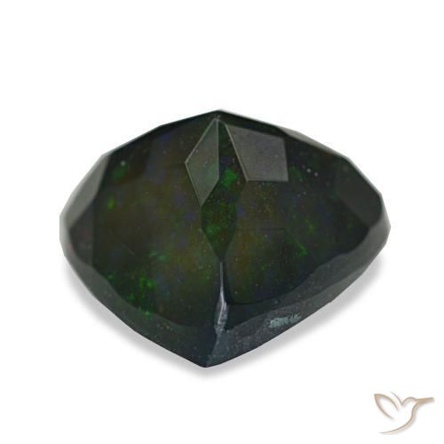 2,57 ctw natürlicher mehrfarbiger Schwarzer Opal, Trillion, Lichtundurchlässig