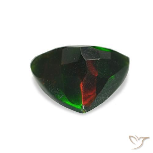 1,06 ctw natürlicher mehrfarbiger Schwarzer Opal, Trillion, Lichtundurchlässig