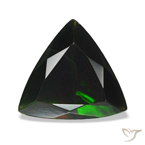 1,28 ctw natürlicher mehrfarbiger Schwarzer Opal, Trillion, Lichtundurchlässig