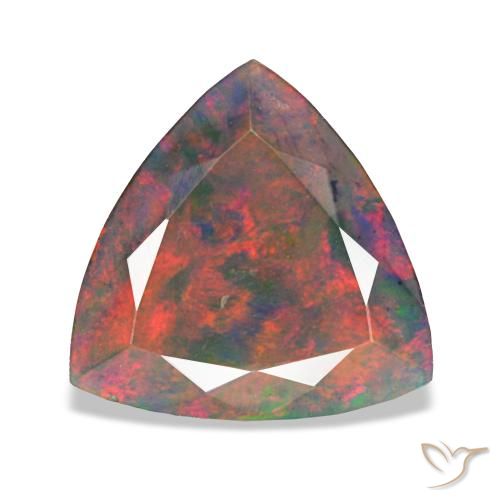 1.94ct Mehrfarbiger Schwarzer Opal, Trillion, Lichtundurchlässig