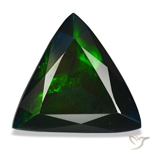 4,82 ctw natürlicher mehrfarbiger Schwarzer Opal, Trillion, Lichtundurchlässig